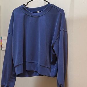 lululemon athletica Blue Crew Neck Sweater